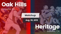 Matchup: Oak Hills High vs. Heritage  2019