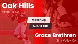 Matchup: Oak Hills High vs. Grace Brethren  2019