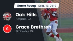 Recap: Oak Hills  vs. Grace Brethren  2019