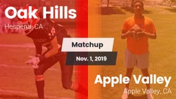 Matchup: Oak Hills High vs. Apple Valley  2019