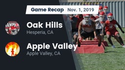 Recap: Oak Hills  vs. Apple Valley  2019