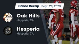Recap: Oak Hills  vs. Hesperia  2023
