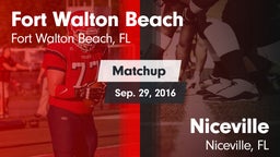Matchup: Fort Walton Beach vs. Niceville  2016