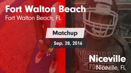 Matchup: Fort Walton Beach vs. Niceville  2016