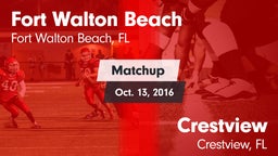 Matchup: Fort Walton Beach vs. Crestview  2016