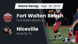 Recap: Fort Walton Beach  vs. Niceville  2018