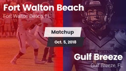 Matchup: Fort Walton Beach vs. Gulf Breeze  2018