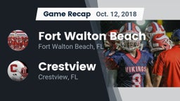Recap: Fort Walton Beach  vs. Crestview  2018