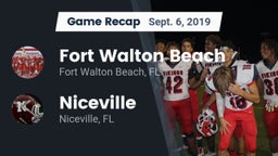 Recap: Fort Walton Beach  vs. Niceville  2019