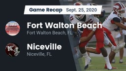 Recap: Fort Walton Beach  vs. Niceville  2020