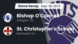 Recap: Bishop O'Connell  vs. St. Christopher's School 2019
