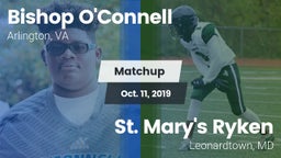 Matchup: O'Connell High vs. St. Mary's Ryken  2019