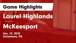 Laurel Highlands  vs McKeesport  Game Highlights - Jan. 19, 2018