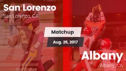Matchup: San Lorenzo High vs. Albany  2017