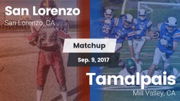 Matchup: San Lorenzo High vs. Tamalpais  2017