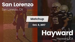 Matchup: San Lorenzo High vs. Hayward  2017