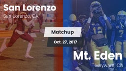 Matchup: San Lorenzo High vs. Mt. Eden  2017