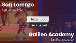 Matchup: San Lorenzo High vs. Galileo Academy 2018