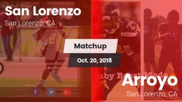 Matchup: San Lorenzo High vs. Arroyo  2018