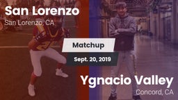 Matchup: San Lorenzo High vs. Ygnacio Valley  2019