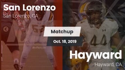 Matchup: San Lorenzo High vs. Hayward  2019