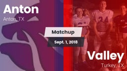 Matchup: Anton  vs. Valley  2018