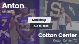 Matchup: Anton  vs. Cotton Center  2020