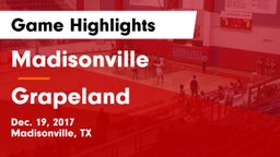 Madisonville  vs Grapeland  Game Highlights - Dec. 19, 2017