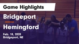 Bridgeport  vs Hemingford  Game Highlights - Feb. 18, 2020