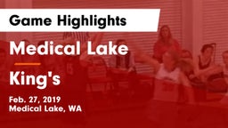 Medical Lake  vs King's Game Highlights - Feb. 27, 2019