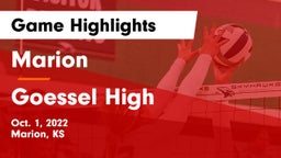 Marion  vs Goessel High Game Highlights - Oct. 1, 2022