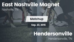 Matchup: East Nashville vs. Hendersonville  2016