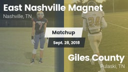 Matchup: East Nashville vs. Giles County  2018