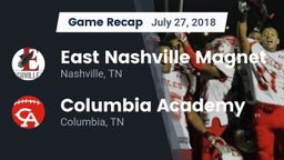 Recap: East Nashville Magnet vs. Columbia Academy  2018