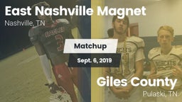 Matchup: East Nashville vs. Giles County  2019