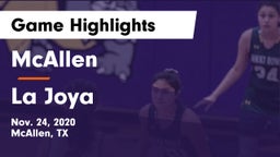 McAllen  vs La Joya  Game Highlights - Nov. 24, 2020