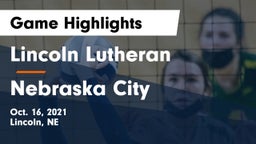 Lincoln Lutheran  vs Nebraska City  Game Highlights - Oct. 16, 2021