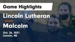 Lincoln Lutheran  vs Malcolm  Game Highlights - Oct. 26, 2021