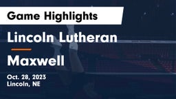 Lincoln Lutheran  vs Maxwell  Game Highlights - Oct. 28, 2023