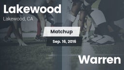 Matchup: Lakewood vs. Warren 2016