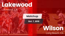 Matchup: Lakewood vs. Wilson  2016
