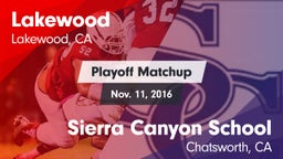 Matchup: Lakewood vs. Sierra Canyon School 2016