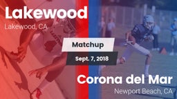 Matchup: Lakewood vs. Corona del Mar  2018