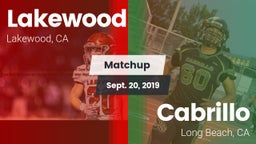 Matchup: Lakewood vs. Cabrillo  2019