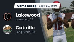 Recap: Lakewood  vs. Cabrillo  2019