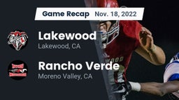 Recap: Lakewood  vs. Rancho Verde  2022