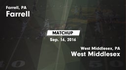 Matchup: Farrell  vs. West Middlesex  2016