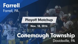 Matchup: Farrell  vs. Conemaugh Township  2016