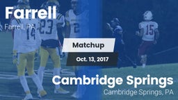Matchup: Farrell  vs. Cambridge Springs  2017