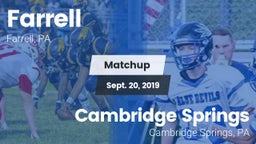 Matchup: Farrell  vs. Cambridge Springs  2019